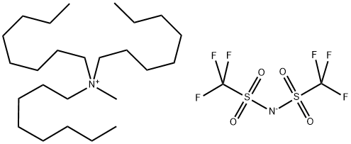 METHYLTRIOCTYLAMMONIUM BIS(TRIFLUOROMETHYLSULFONYL)IMIDE Struktur