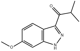 1-(6-METHOXY-1H-INDAZOL-3-YL)-2-METHYLPROPAN-1-ONE Struktur