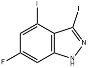 3,4-DIIODO-6-FLUORO-(1H)INDAZOLE Struktur