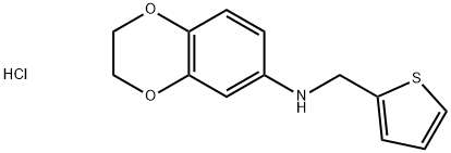 N-(THIEN-2-YLMETHYL)-2,3-DIHYDRO-1,4-BENZODIOXIN-6-AMINE HYDROCHLORIDE Struktur