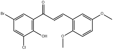 5'-BROMO-3'-CHLORO-2,5-DIMETHOXY-2'-HYDROXY CHALCONE Struktur