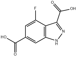 4-FLUORO-3,6-(1H)INDAZOLE DICARBOXYLIC ACID Struktur