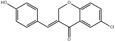 (E)-3-(4-HYDROXYBENZYLIDENE)-6-CHLORO-2,3-DIHYDROCHROMEN-4-ONE Struktur