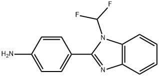 4-[1-(DIFLUOROMETHYL)-1H-BENZIMIDAZOL-2-YL]ANILINE Struktur