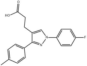 3-(1-(4-FLUOROPHENYL)-3-P-TOLYL-1H-PYRAZOL-4-YL)PROPANOIC ACID Struktur