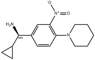 (1R)CYCLOPROPYL(3-NITRO-4-PIPERIDYLPHENYL)METHYLAMINE Struktur