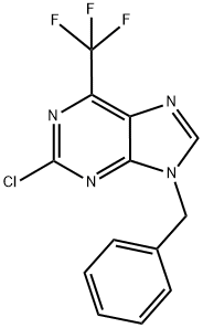 9-BENZYL-2-CHLORO-6-(TRIFLUOROMETHYL)-9H-PURINE Struktur