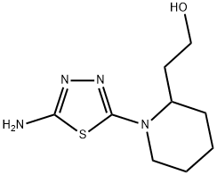 2-[1-(5-AMINO-1,3,4-THIADIAZOL-2-YL)PIPERIDIN-2-YL]ETHANOL Struktur