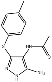 N-(5-AMINO-3-[(4-METHYLPHENYL)THIO]-1H-PYRAZOL-4-YL)ACETAMIDE Struktur