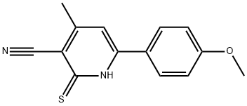 1,2-DIHYDRO-6-(4-METHOXYPHENYL)-4-METHYL-2-THIOXOPYRIDINE-3-CARBONITRILE Struktur