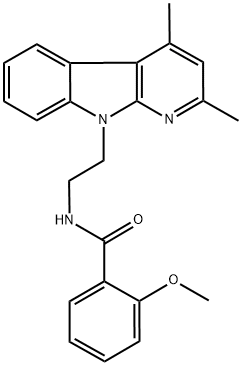 N-[2-(2,4-DIMETHYL-9H-PYRIDO[2,3-B]INDOL-9-YL)ETHYL]-2-METHOXYBENZAMIDE Struktur