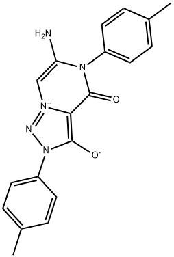 6-AMINO-2,5-BIS(4-METHYLPHENYL)-4-OXO-4,5-DIHYDRO-2H-[1,2,3]TRIAZOLO[1,5-A]PYRAZIN-8-IUM-3-OLATE Struktur