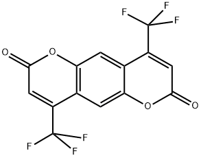 4,9-BIS(TRIFLUOROMETHYL)PYRANO-[2,3-G]-CHROMENE-2,7-DIONE Struktur