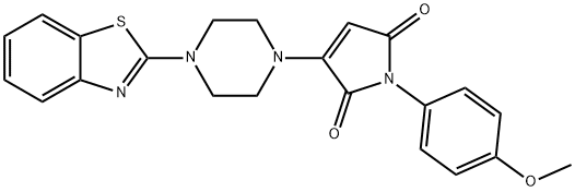 3-[4-(1,3-BENZOTHIAZOL-2-YL)PIPERAZIN-1-YL]-1-(4-METHOXYPHENYL)-1H-PYRROLE-2,5-DIONE Struktur