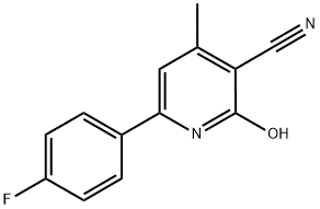 6-(4-FLUOROPHENYL)-2-HYDROXY-4-METHYLPYRIDINE-3-CARBONITRILE Struktur