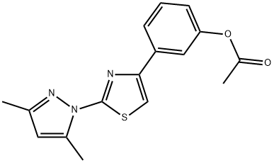 2-(3,5-DIMETHYL-1H-PYRAZOL-1-YL)-4-[3-(ISOPROPENYLOXY)PHENYL]-1,3-THIAZOLE Struktur