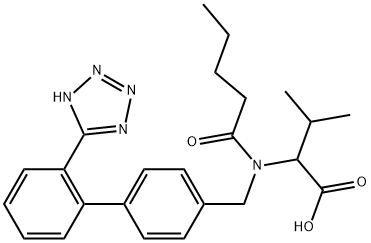 3-METHYL-2-(PENTANOYL-[2'-(1H-TETRAZOL-5-YL)-BIPHENYL-4-YLMETHYL]-AMINO)-BUTYRIC ACID Struktur