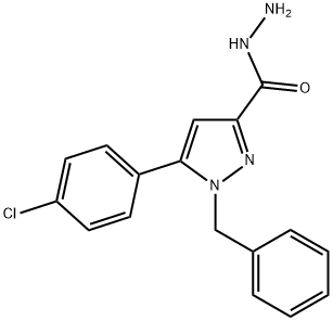 1-BENZYL-5-(4-CHLOROPHENYL)-1H-PYRAZOLE-3-CARBOHYDRAZIDE Struktur