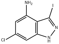 4-AMINO-6-CHLORO-3-IODO (1H)INDAZOLE Struktur