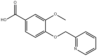 3-METHOXY-4-(PYRIDIN-2-YLMETHOXY)BENZOIC ACID Struktur