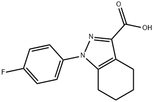 1-(4-FLUOROPHENYL)-4,5,6,7-TETRAHYDRO-1H-INDAZOLE-3-CARBOXYLIC ACID Struktur