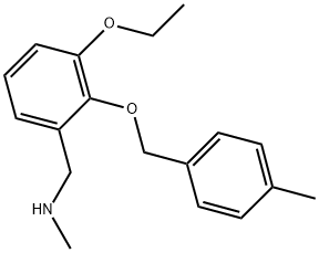 1-(3-ETHOXY-2-((4-METHYLBENZYL)OXY)PHENYL)-N-METHYLMETHANAMINE Struktur