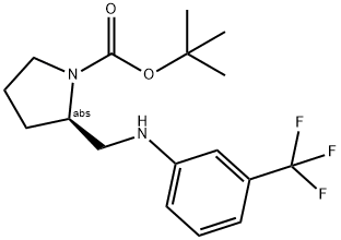 (R)-1-BOC-2-([(3-TRIFLUOROMETHYL-PHENYL)-AMINO]-METHYL)-PYRROLIDINE Struktur