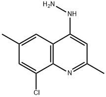 8-CHLORO-2,6-DIMETHYL-4-HYDRAZINOQUINOLINE Struktur