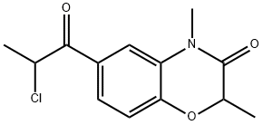 6-(2-CHLORO-PROPIONYL)-2,4-DIMETHYL-4H-BENZO[1,4]OXAZIN-3-ONE Struktur