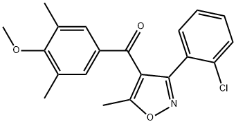 4-(3,5-DIMETHYL-4-METHOXYBENZOYL)-3-(2-CHLOROPHENYL)-5-METHYLISOXAZOLE Struktur