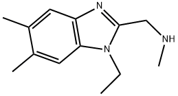 (1-ETHYL-5,6-DIMETHYL-1H-BENZOIMIDAZOL-2-YLMETHYL)-METHYL-AMINE Struktur