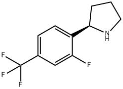 (2R)-2-[2-FLUORO-4-(TRIFLUOROMETHYL)PHENYL]PYRROLIDINE Struktur