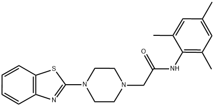 2-[4-(1,3-BENZOTHIAZOL-2-YL)-1-PIPERAZINYL]-N-MESITYLACETAMIDE Struktur