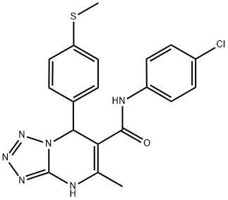 N-(4-CHLOROPHENYL)-5-METHYL-7-[4-(METHYLTHIO)PHENYL]-4,7-DIHYDROTETRAZOLO[1,5-A]PYRIMIDINE-6-CARBOXAMIDE Struktur