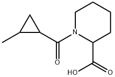 1-[(2-METHYLCYCLOPROPYL)CARBONYL]PIPERIDINE-2-CARBOXYLIC ACID Struktur