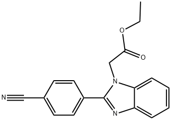 [2-(4-CYANO-PHENYL)-BENZOIMIDAZOL-1-YL]-ACETIC ACID ETHYL ESTER Struktur