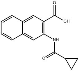 3-[(CYCLOPROPYLCARBONYL)AMINO]-2-NAPHTHOIC ACID Struktur