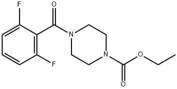 ETHYL 4-((2,6-DIFLUOROPHENYL)CARBONYL)PIPERAZINECARBOXYLATE Struktur