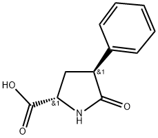 5-OXO-(+/-)-TRANS-4-PHENYL-PYRROLIDINE-2-CARBOXYLIC ACID Struktur