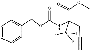 METHYL 2-([(BENZYLOXY)CARBONYL]AMINO)-2-(TRIFLUOROMETHYL)PENT-4-YNOATE Struktur