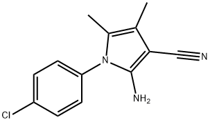 2-AMINO-1-(4-CHLOROPHENYL)-4,5-DIMETHYL-1H-PYRROLE-3-CARBONITRILE Struktur