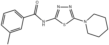 3-METHYL-N-(5-PIPERIDIN-1-YL-1,3,4-THIADIAZOL-2-YL)BENZAMIDE Structure