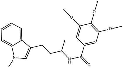 3,4,5-TRIMETHOXY-N-[1-METHYL-3-(1-METHYL-1H-INDOL-3-YL)PROPYL]BENZAMIDE Struktur