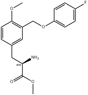 METHYL (2R)-2-AMINO-3-(3-[(4-FLUOROPHENOXY)METHYL]-4-METHOXYPHENYL)PROPANOATE Struktur