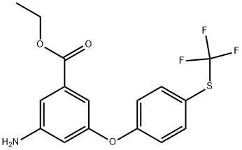 ETHYL 3-AMINO-5-(4-[(TRIFLUOROMETHYL)THIO]PHENOXY)BENZOATE Struktur