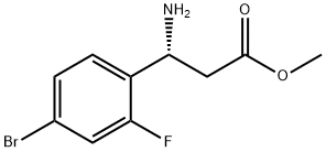 METHYL (3R)-3-AMINO-3-(4-BROMO-2-FLUOROPHENYL)PROPANOATE Struktur