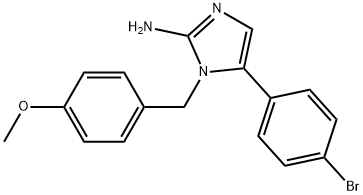 5-(4-BROMOPHENYL)-1-(4-METHOXYBENZYL)-1H-IMIDAZOL-2-AMINE Struktur