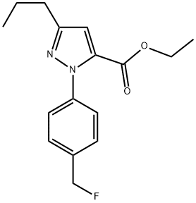 1-[(4-FLUOROMETHYL)PHENYL]-3-PROPYL-1H-PYRAZOLE-5-CARBOXYLIC ACID ETHYL ESTER Struktur