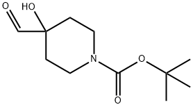 1-BOC-4-HYDROXY-4-FORMYL-PIPERIDINE Struktur