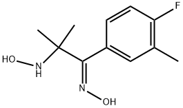 1-(4-FLUORO-3-METHYL-PHENYL)-2-HYDROXYAMINO-2-METHYL-PROPAN-1-ONE OXIME Struktur